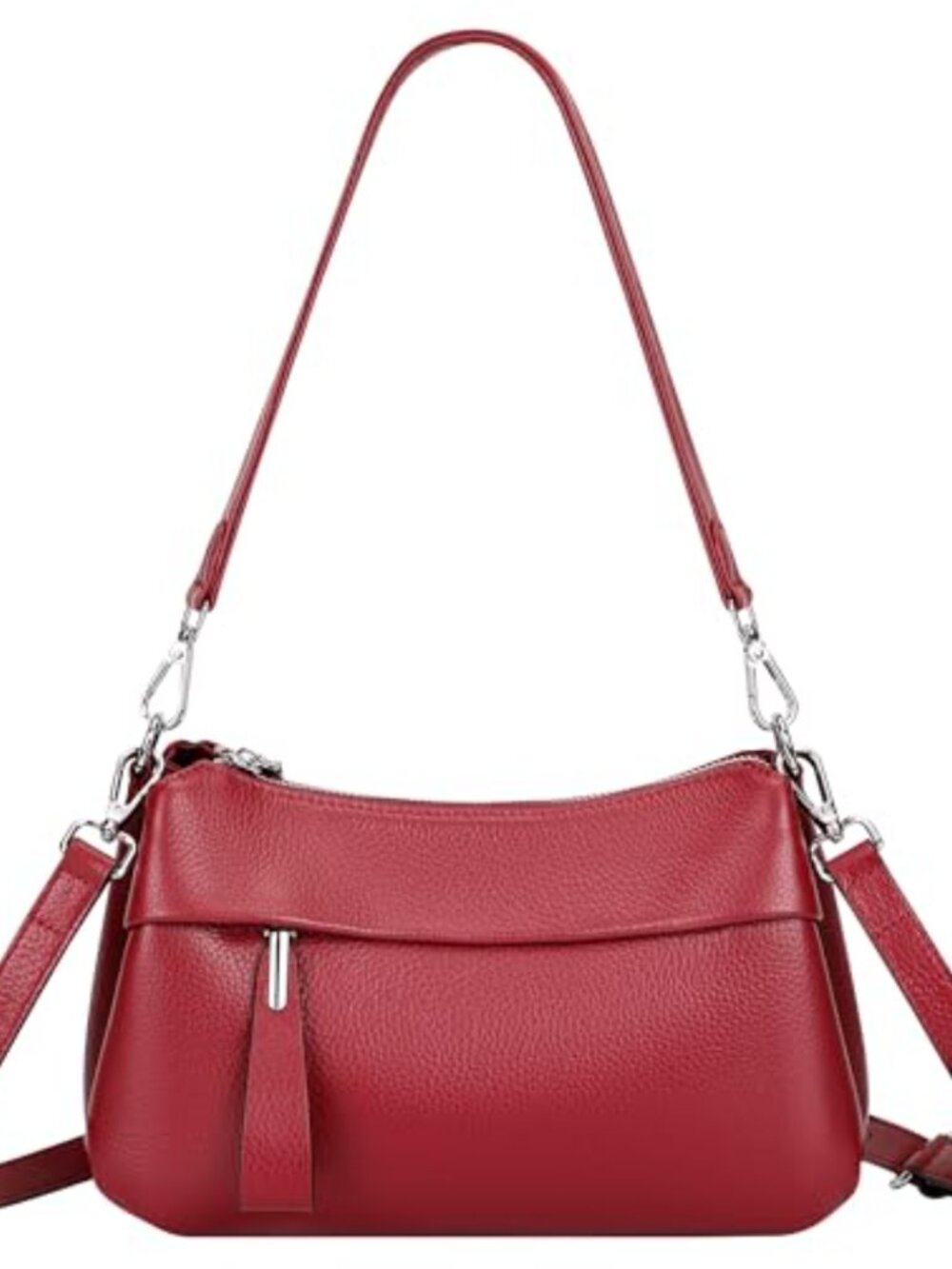 Genuine Leather Crossbody Bag Multi Pocket Shoulder Purse